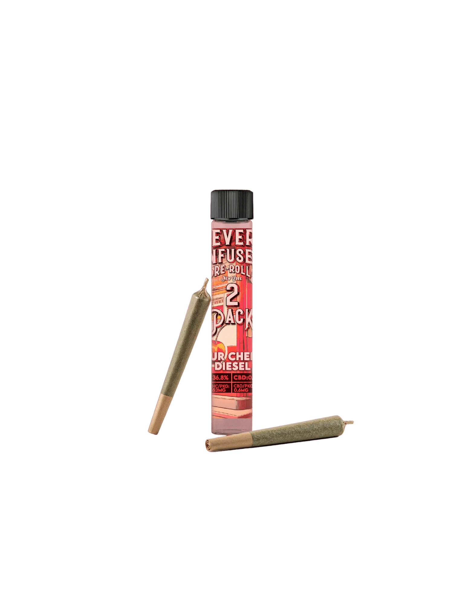 Revert - REVERT | Sour Cherry Diesel | Distillate Infused Ground Flower | Pre-Roll | 2pk Main Image