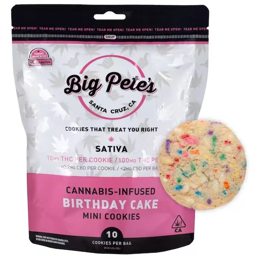Big Pete's Treats - [Big Pete's] THC Cookies - 100mg - Birthday Cake (S) Main Image