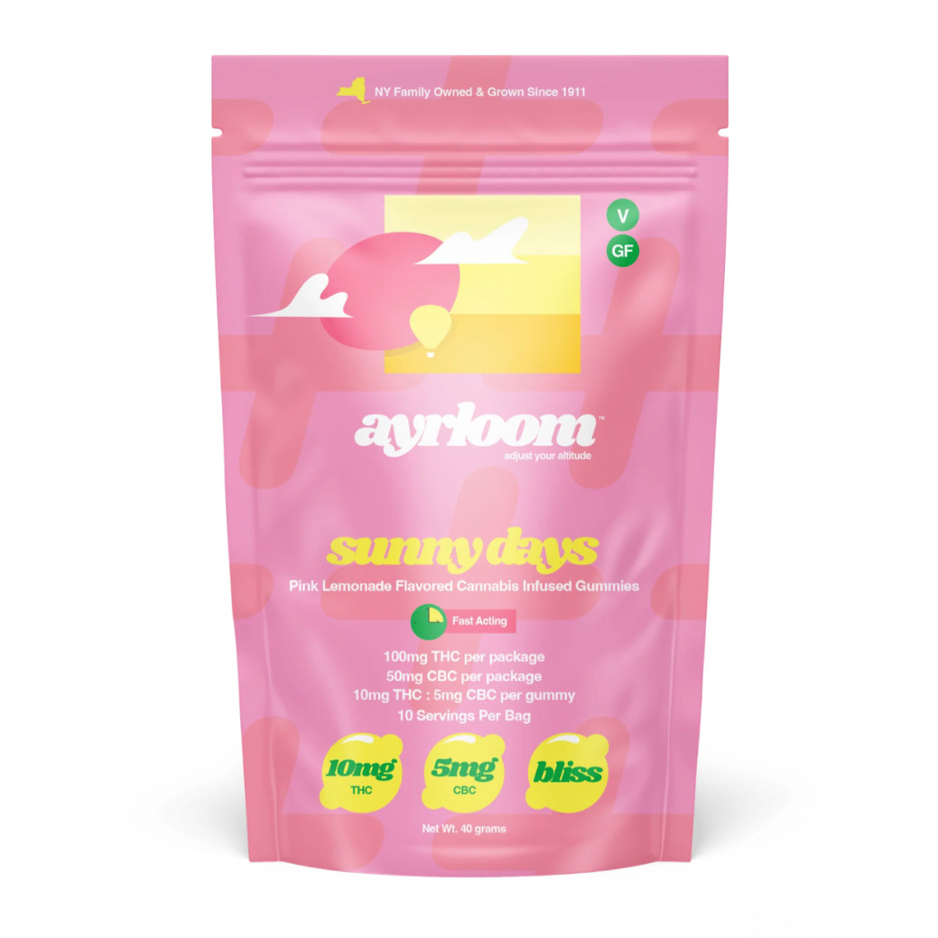 Ayrloom | UP | Sunny Days | 2:1 Gummies 10 Pack -