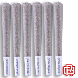 DECIBEL FARMS - Apricot Smacks #5 and Cafe Durban #18 "Basslines Duets" Pre-Rolls | 0.5g 6pk (Bubble Hash-Infused)