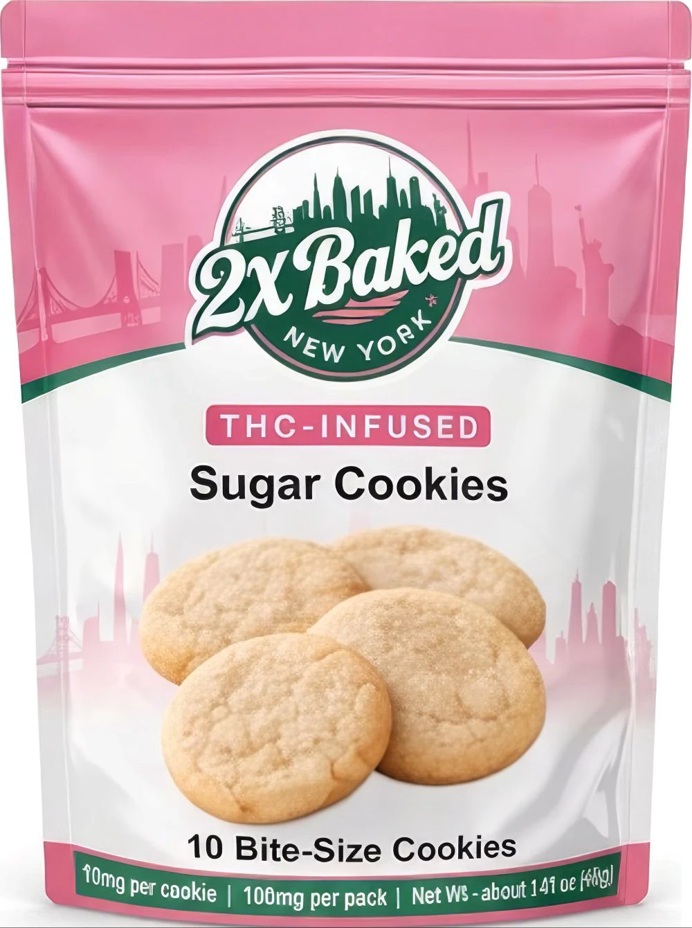 2X Baked - 2X Baked - Sugar Cookies - 10pk 100mg Main Image