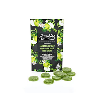 Smokiez Edibles - Smokiez Edibles - SMOKIEZ - 100MG FRUIT CHEWS - SOUR GREEN APPLE 60.0000g