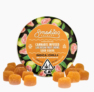 SMOKIEZ - SOUR GUAVA LR FRUIT CHEWS 100MG - SMOKIEZ