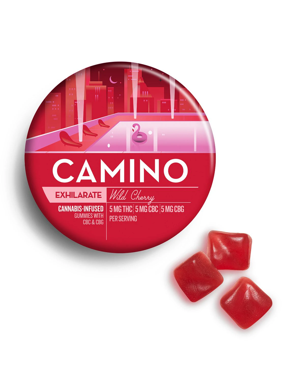 Camino - Camino - Exhilarate Wild Cherry - Gummy - 20 x 5mg Main Image