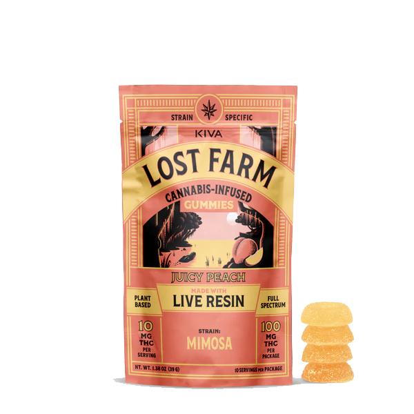 Lost Farms - Lost Farm - Juicy Peach 'Mimosa' - Resin Gummy - 10 x 10mg Main Image