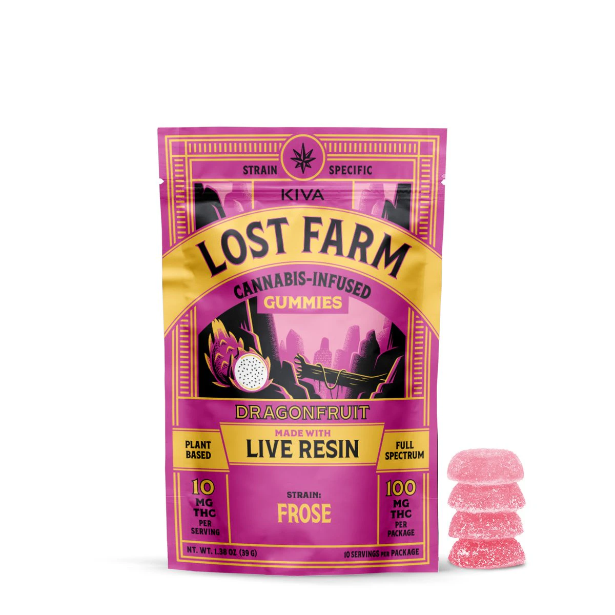 Lost Farms - Lost Farm - Dragonfruit 'Frose' - Resin Gummy - 10 x 10mg Main Image