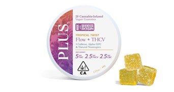 Plus - Tropical Twist 5:2.5:2.5 THC:THCV:CBC Flow Solventless Rosin Gummies - 200mg