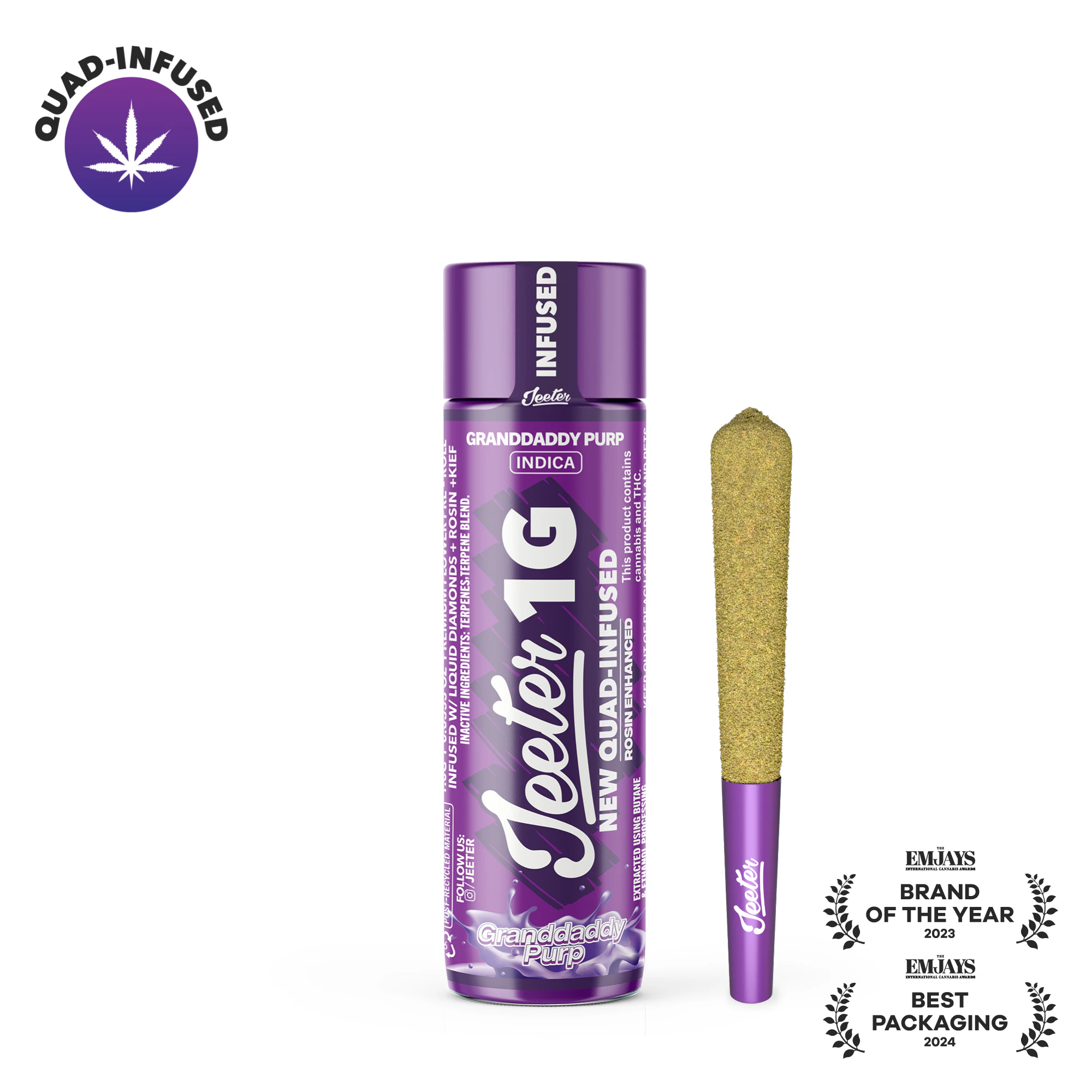 Jeeter - Jeeter | Granddaddy Purp | Infused Preroll | 1g Main Image
