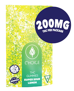 CHOICE - Choice - SUPER SOUR Lemon Gummies 200MG (10x20MG)