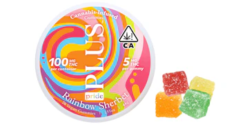 Plus - Rainbow Sherbet Pride Solventless Rosin Gummies - 100mg