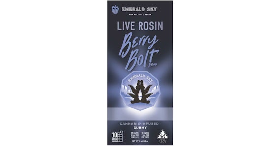 Emerald Sky - Emerald Sky - Berry Bolt 10:1 THC:CBD Live Rosin Gummy - 110mg