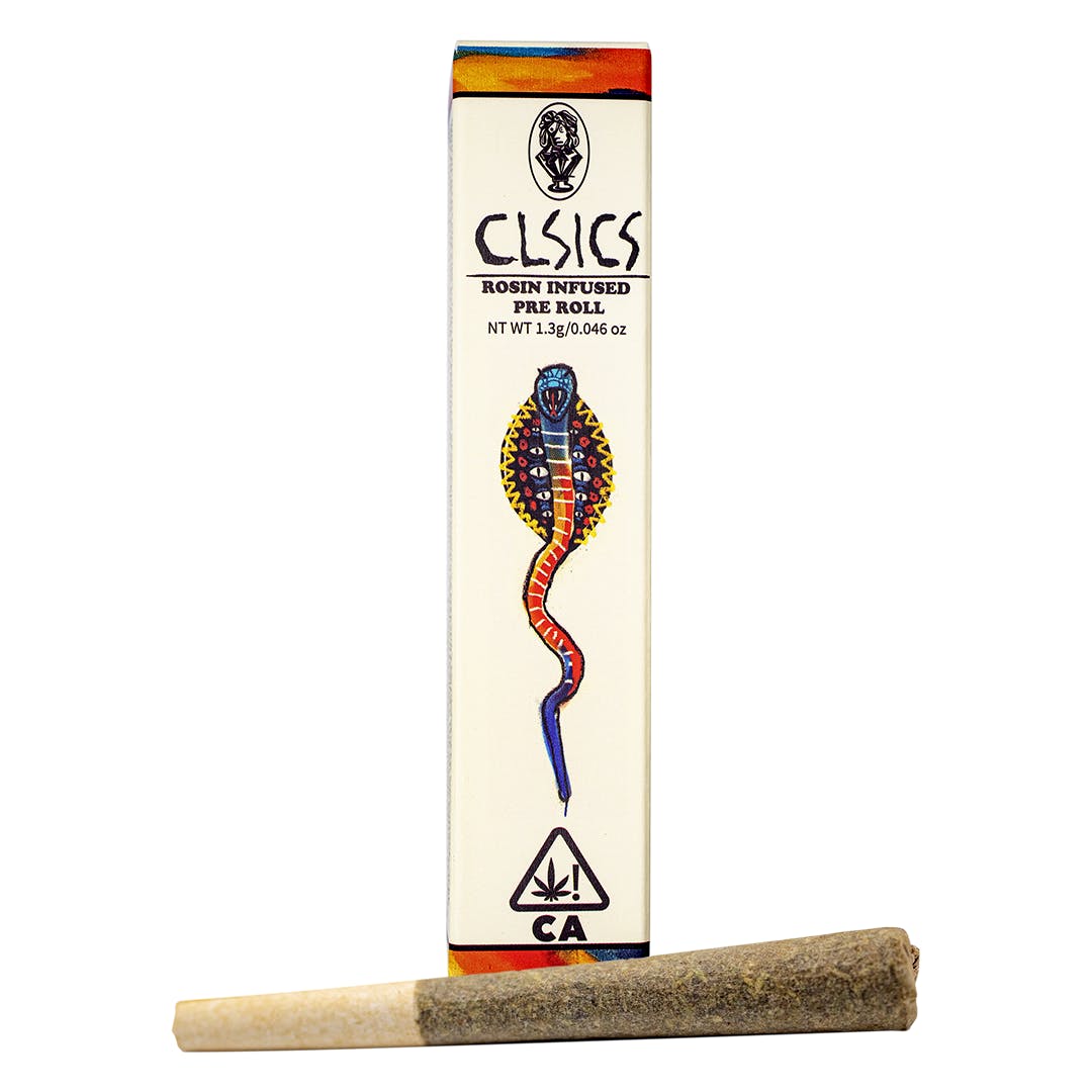 CLSICS Rosin & Rosin Infused Pre Rolls Nobra Venom - 1.3g Rosin Infused Pre  Roll