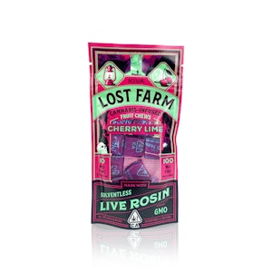 LOST FARM - LOST FARM - Edible - Cherry Lime - Live Rosin - Fruit Chews - 100MG