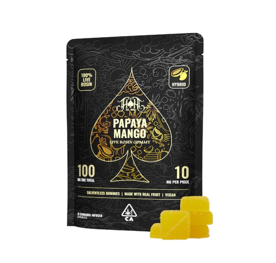 Heavy Hitters - PAPAYA MANGO LIVE ROSIN GUMMIES 100MG - HEAVY HITTERS Main Image