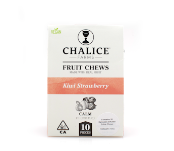 Chalice - Calm Kiwi Strawberry Chew 2:1 CBD:THC 10Pk 100mg - Chalice