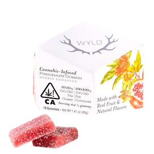 Wyld - Pomegranate 1:1 Gummies 100mg