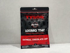 Tyson Oatmeal Chocolate Chip Extra Strength 100mg Single Cookie - Big Pete's