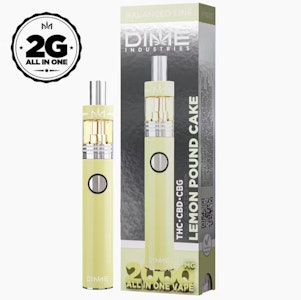 DIME Industries - DIME INDUSTRIES: Lemon Pound Cake 2g Disposable (H) THC/CBD/CBG