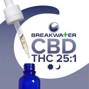 Breakwater - [MED] Breakwater | CBD:THC 25:1 | MCT Tincture 100mg