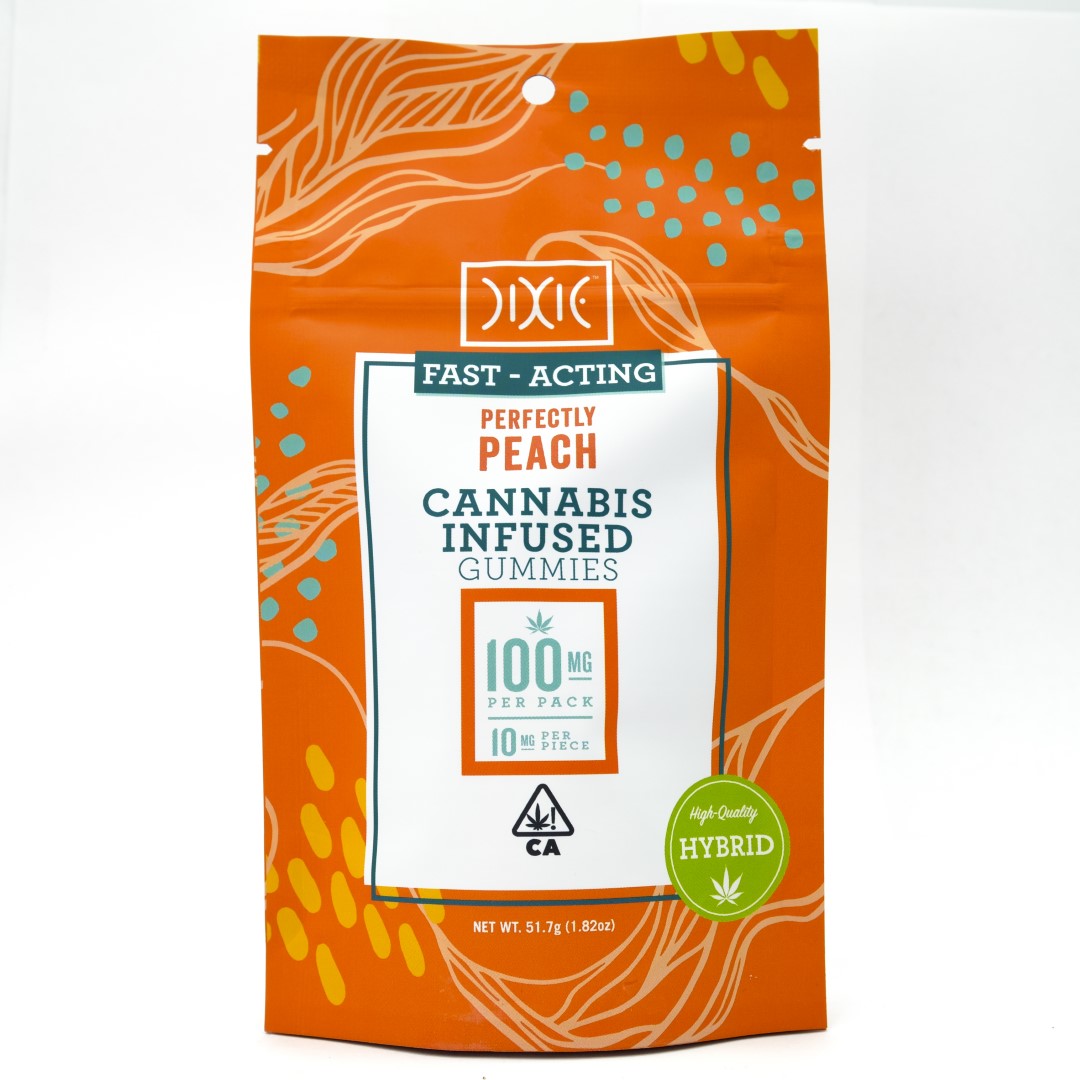 Perfectly Peach FastActing 100mg 10 Pack Gummies Dixie...