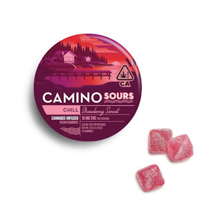 Kiva Confections - Kiva - Camino Sours - Indica - Strawberry Sunset "Chill" - 10pk - Gummies - (100mg THC)