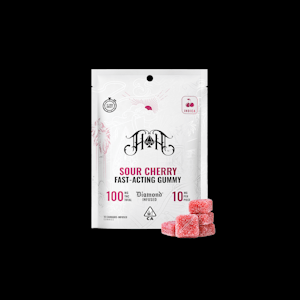 Heavy Hitters - Heavy Hitters Diamond-Infused Sour Cherry Indica Fast Acting Gummiy 100mg