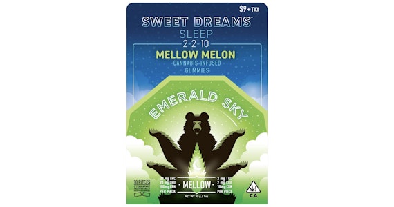 Emerald Sky - Emerald Sky - Mellow Melon 1:1:5 THC:CBD:CBN Sweet Dreams Gummies - 140mg