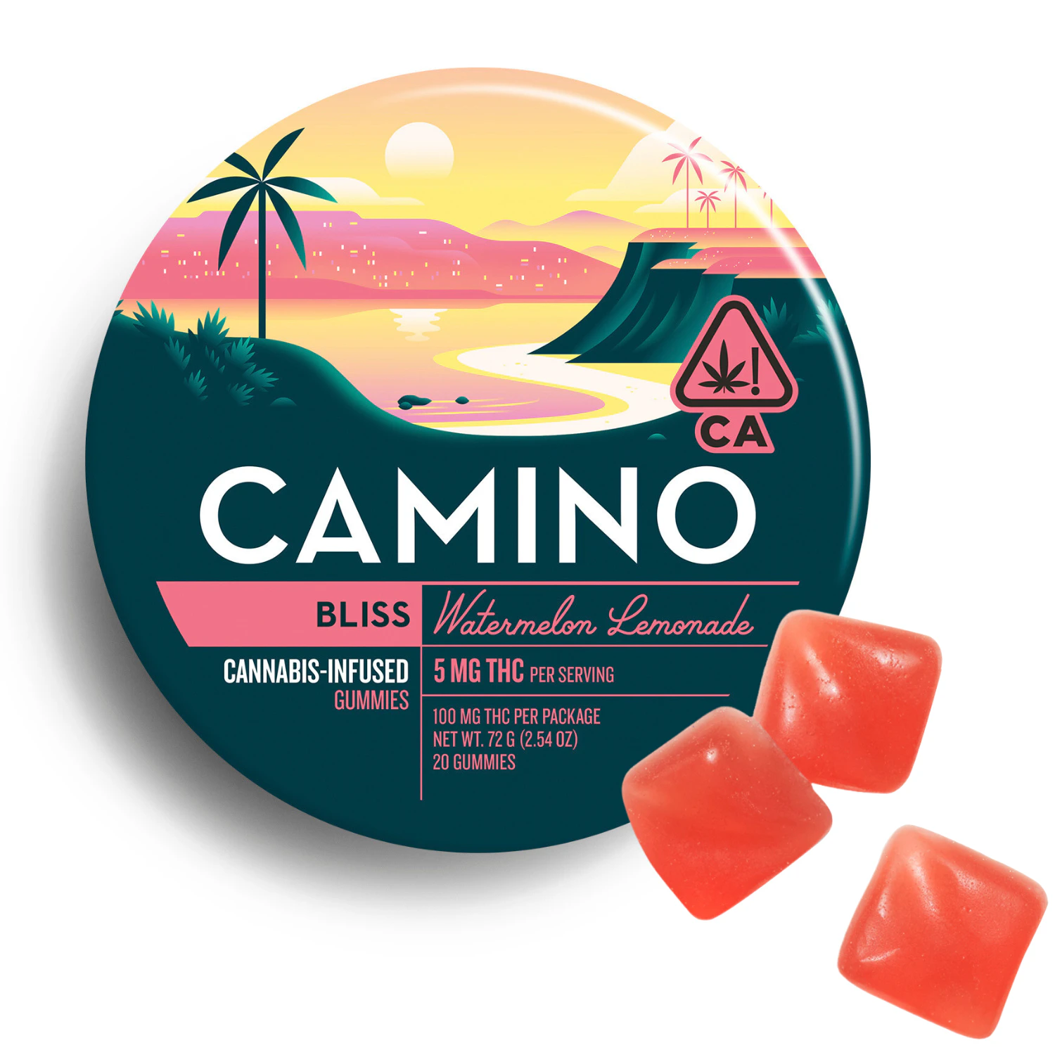 Camino - Camino | Watermelon Lemonade | Gummy | 10ct | 100mg THC Main Image