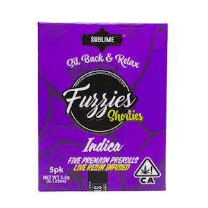 FUZZIES - Fuzzies Shorties LR Pre-Rolls Indica 3.5g ( 5pk )