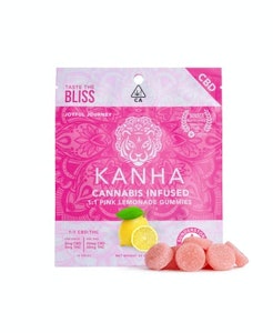 Kanha - Pink Lemonade | 1:1 CBD:THC Edible | Kanha CBD