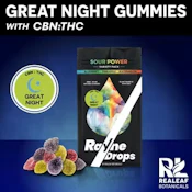 Rayne Drops | 10pk Gummies | Great Night CBN:THC | 100mg