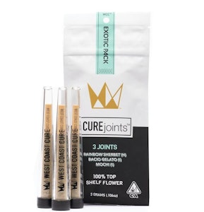 West Coast Cure - WEST COAST CURE: The Exotic Pack 3-Pack 1g Cured Pre-Rolls (I/H)