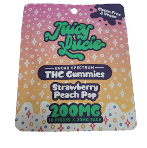 Juicy Lucie | Strawberry Peach| 200mg Pop Gummies