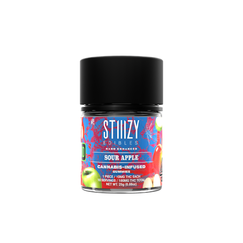 STIIIZY - STIIIZY - Sour Apple Nano Gummies 10x10 - 100mg - 25g