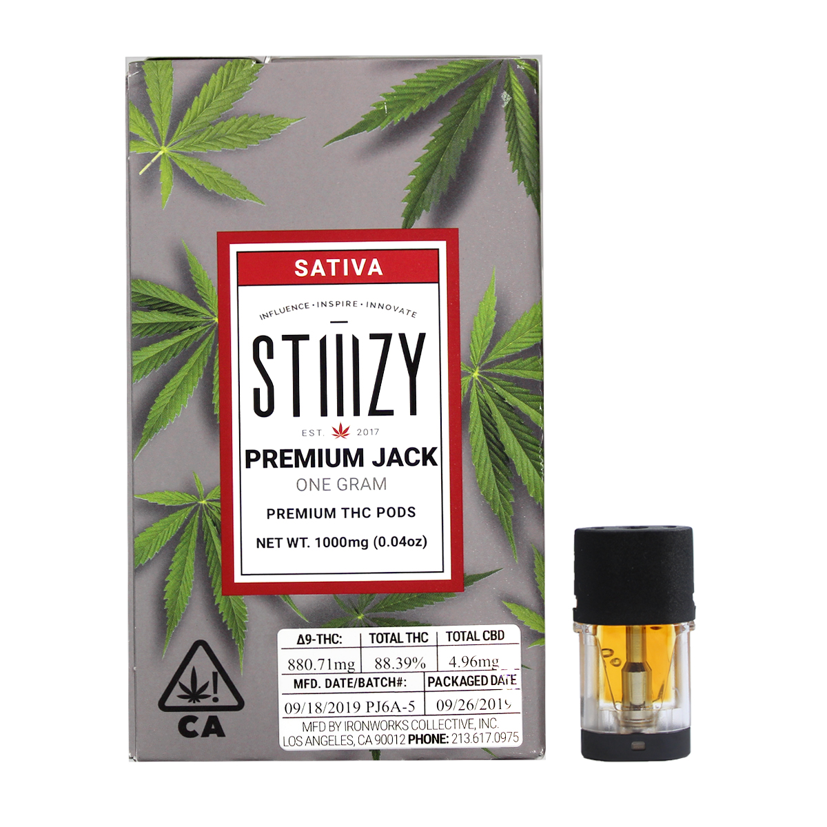 Stiiizy Premium Jack Pod 1g Downtown Long Beach Dispensary Menu