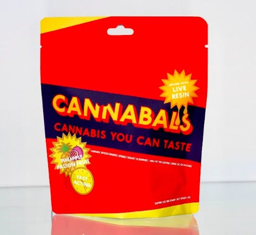 Cannabals - Pineapple Passion Fruit -Hybrid- Live Resin Infused Gummies 10mg 10pk (Edibles) | Cannabals   -e11