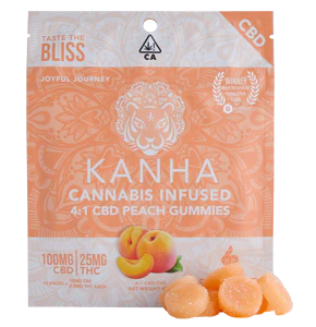 KANHA - Kanha - 100mg 4:1 Gummies - Peach