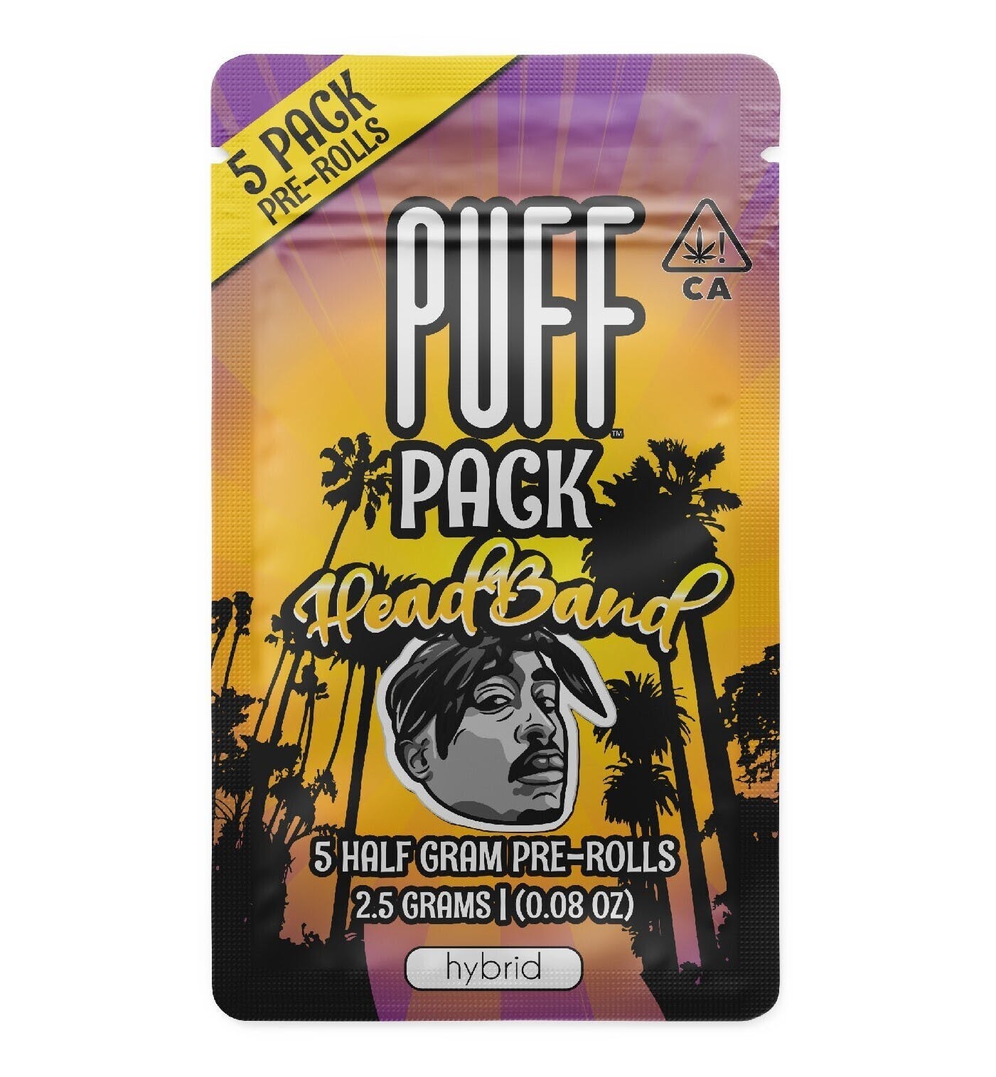 Puff Pack Headband 5pk Pre Rolls 5g Each California Cannabis