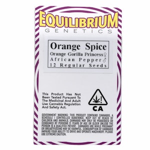 Orange Spice 12pk Seeds - Equilibrium