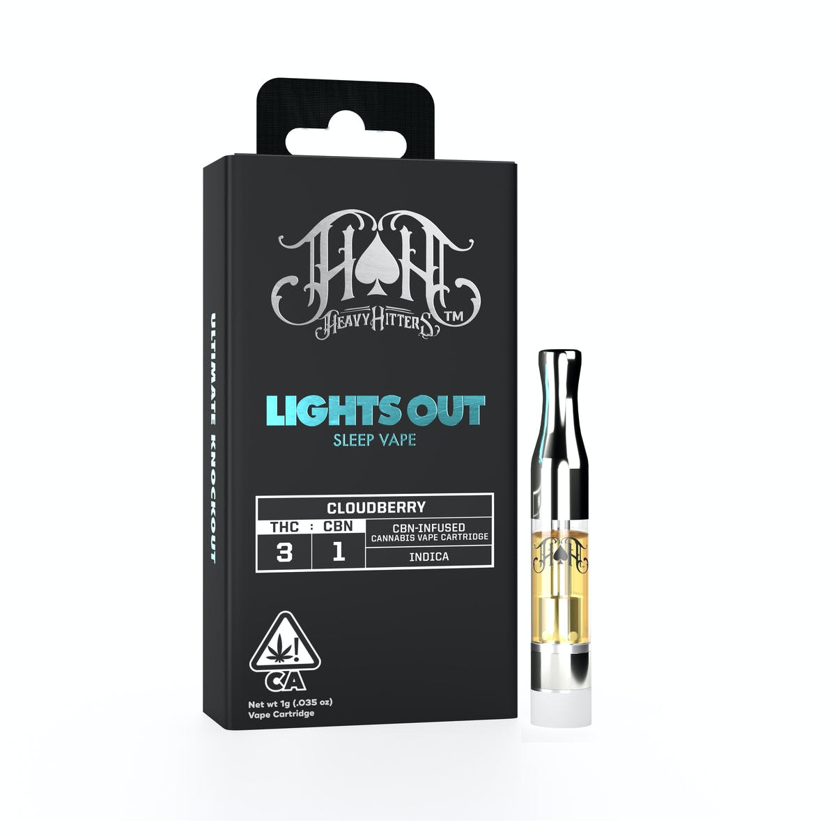 Heavy Hitters Vape Cart 1g CBN Cloudberry - Los Angeles Cannabis