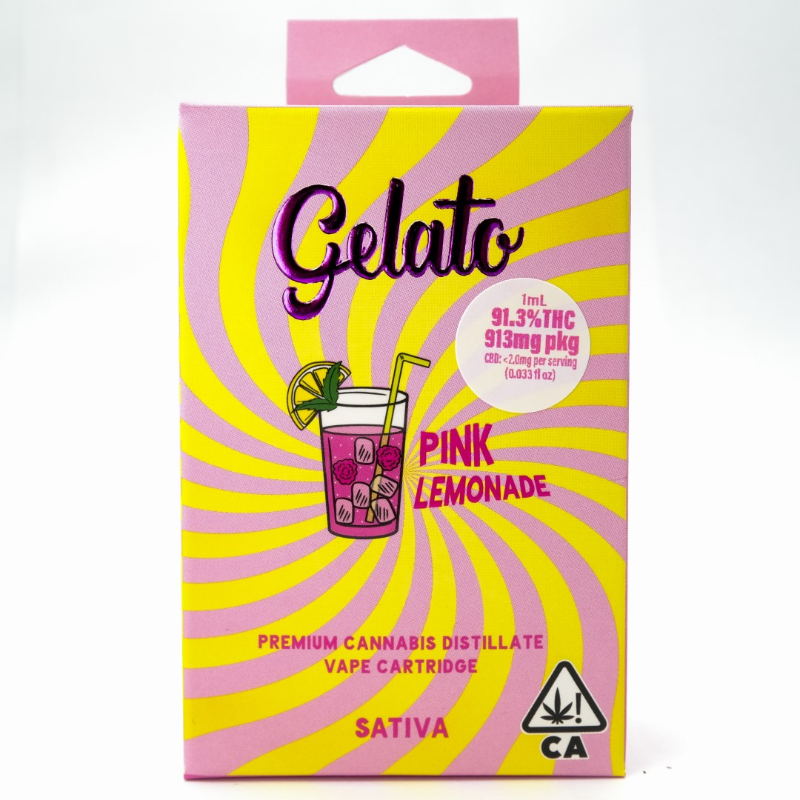 Pink Lemonade 1g Cart Gelato Premium Cannabis Enjoy...