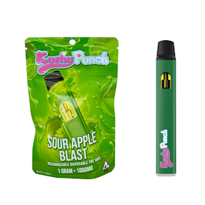Kushy Punch - 1g Hybrid Sour Apple Blast (All-in-One) - Kushy Punch
