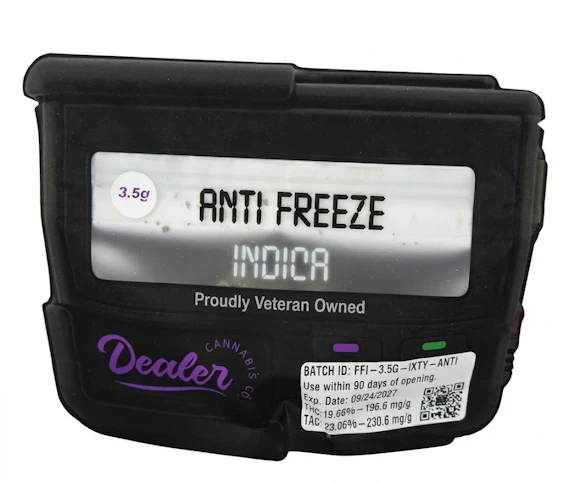 DEALER CANNABIS CO. - Anti Freeze -Indica- 19.66% THC | 3.5g (Flower) | Dealer Cannabis Co     - V8