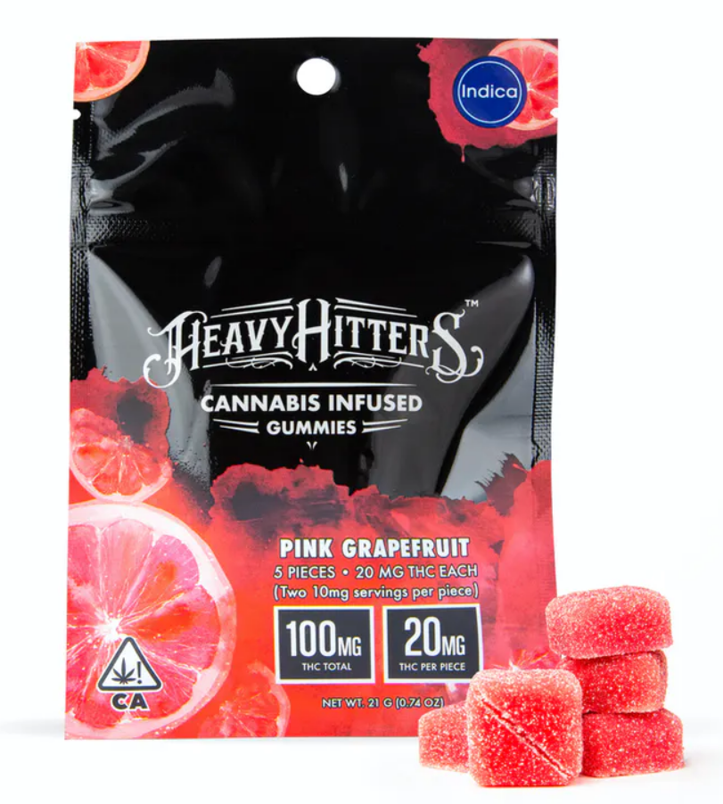 Pink Grapefruit Gummies 100mg California Dispensary Menu Haze