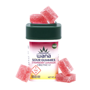 WANA - WANA SOUR GUMMY STRAWBERRY LEMONDAE 1:1 CBD/THC