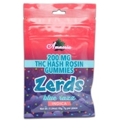 Amnesia-Gummies- Zerds-Blue Razz-Indica-200mg THC
