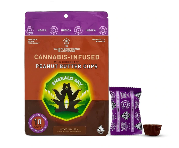 Emerald Sky - Emerald Sky - Peanut Butter Cups Indica - 10pk - 100mg Main Image