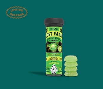 LOST FARM - Sour Kiwi (Live Resin Infused) Gummies - (S) 100mg - Lost Farms