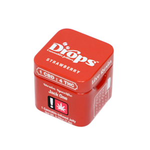 Drops Gummies - 100mg 1:4 CBD:THC Strawberry Gummies (Jack One) (10mg - 10 pack) - Drops 