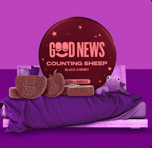 GOOD NEWS - Counting Sheep Black Cherry 1:2 CBN:THC Gummy 10pk - 100mg